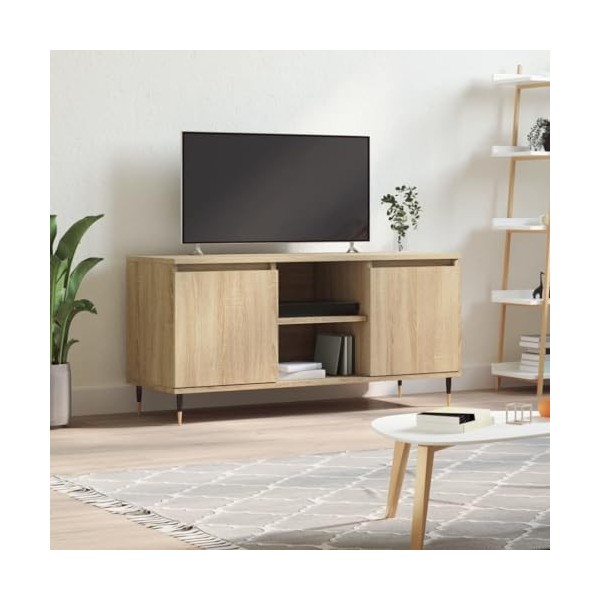 VEEKI Meuble TV, Meuble TV Suspendu, Meuble TV Industriel, Meuble TV Bois, Meuble Chambre, Convient pour Salon ou Chambre, ch