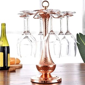 BROGEH Casier à vin créatif en fer forgé, support à gobelets à lenvers, bijoux, support à tasses de vin rouge, étagère de Ba