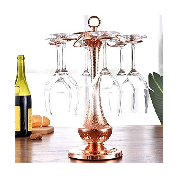 BROGEH Casier à vin créatif en fer forgé, support à gobelets à lenvers, bijoux, support à tasses de vin rouge, étagère de Ba