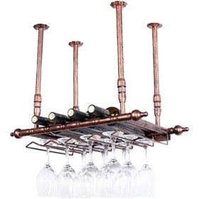 SOYDAN Rack de Bouteilles À Vin Suspendu en Métal Suspendu en Métal | Rack de Plafond en Fer en Métal Mural | Rangement du Ca