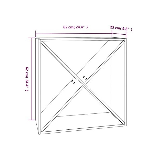 DCRAF Armoires et rangement, armoires à vin et spiritueux, armoire à vin marron miel 62 x 25 x 62 cm en pin massif