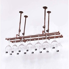 inBEKEA Rack Bar Casier À Vin Cadre De Verre À Vin Suspendu Gobelets Rétro Cadre De Verre À Vin Rouge À Lenvers Cintres À Vi
