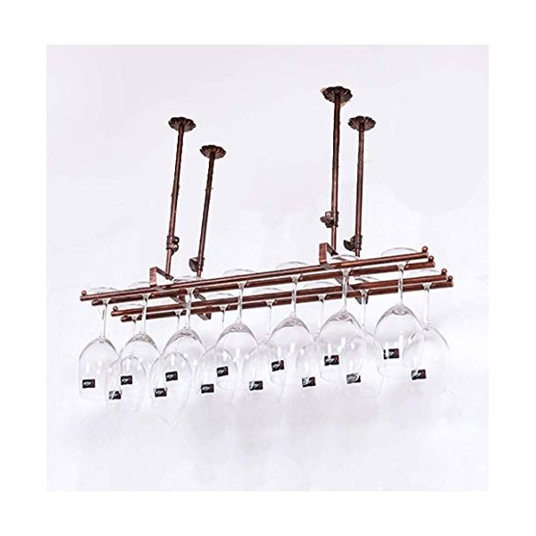 inBEKEA Rack Bar Casier À Vin Cadre De Verre À Vin Suspendu Gobelets Rétro Cadre De Verre À Vin Rouge À Lenvers Cintres À Vi