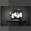 Casier à vin, Loft Tuyau en Fer forgé Mur en Bois Massif Suspendu casier à vin Bar casier à vin, présentoir Taille : 1000 mm
