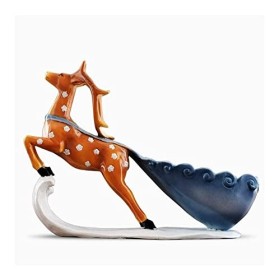 Casier à vin Porte-bouteille de vin en forme de cerf tacheté moderne, sculpture, casier à vin, artisanat, étagère à bouteille