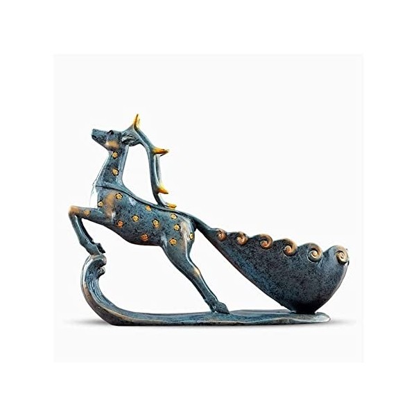 Casier à vin Porte-bouteille de vin en forme de cerf tacheté moderne, sculpture, casier à vin, artisanat, étagère à bouteille