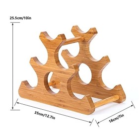 Casier à vin Casier à vin de Bureau de 6 Bouteilles, présentoir à vin, Support de Stockage de vin, Porte-Bouteille de vin emp