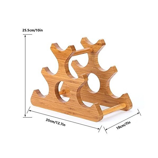 Casier à vin Casier à vin de Bureau de 6 Bouteilles, présentoir à vin, Support de Stockage de vin, Porte-Bouteille de vin emp