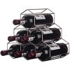Casier à vin, casier à vin en métal pour 6 Bouteilles, Porte-Bouteille de vin en nid dabeille Portable sur Pied pour la déco