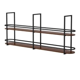 EsEntL Casier à vin Suspendu avec Support en Verre, étagère à vin au Plafond, Support Industriel pour Bouteilles de vin, étag