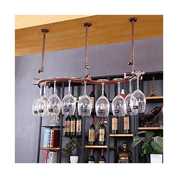 PJQUEKAIPJ Casier à vin Accueil Support Rouge Restaurant Bar Support à Verre à Vin/Support de Bouteille de Vin Suspendu au Pl