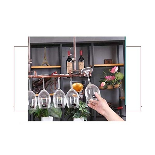 PJQUEKAIPJ Casier à vin Accueil Support Rouge Restaurant Bar Support à Verre à Vin/Support de Bouteille de Vin Suspendu au Pl