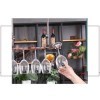 PJQUEKAIPJ Casier à vin Accueil Support Rouge Restaurant Bar Support à Verre à Vin/Support de Bouteille de Vin Suspendu au Pl