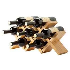 KOHARA Casier à vin, casier à vin en Bois de Bambou de comptoir, casier à vin Multi-Bouteilles, casier à Bouteilles de vin, p