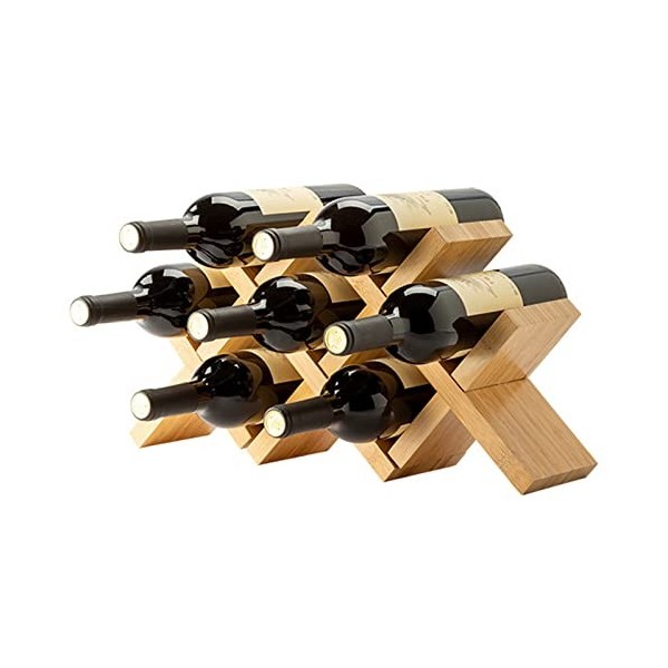 KOHARA Casier à vin, casier à vin en Bois de Bambou de comptoir, casier à vin Multi-Bouteilles, casier à Bouteilles de vin, p