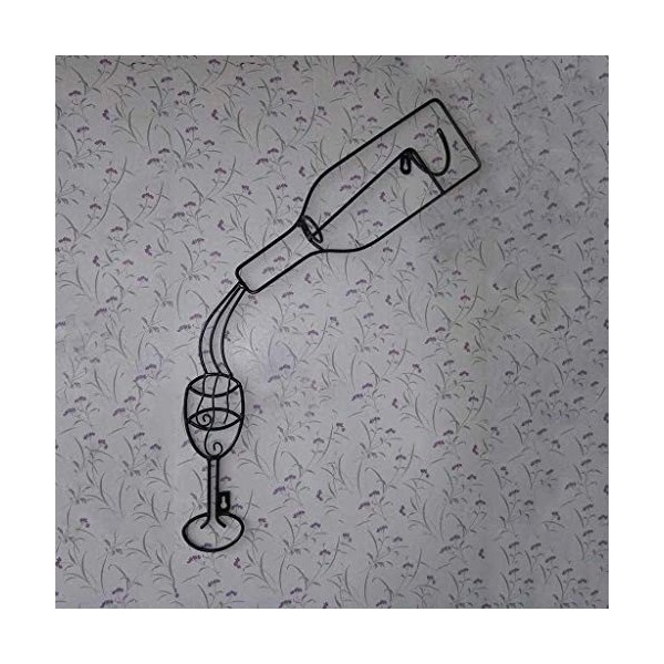 Casier à vin Suspendu en Fer, casier à vin Mural, Rangement Facile à Installer A 