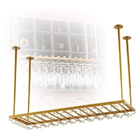 Casier à vin Porte-verre à pied suspendu, porte-verre à bouteille de vin flottant, hauteur réglable, porte-gobelet à vin à l