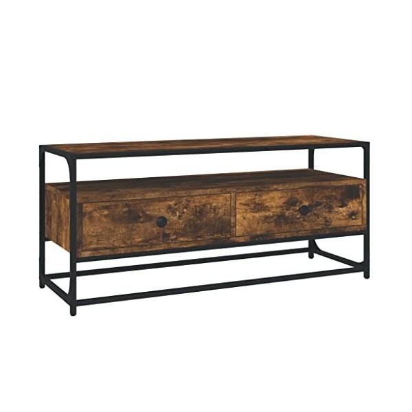 VEEKI Meuble TV, Meuble TV Suspendu, Meuble TV Industriel, Meuble TV Bois, Meuble Chambre, Convient pour Salon ou Chambre, ch