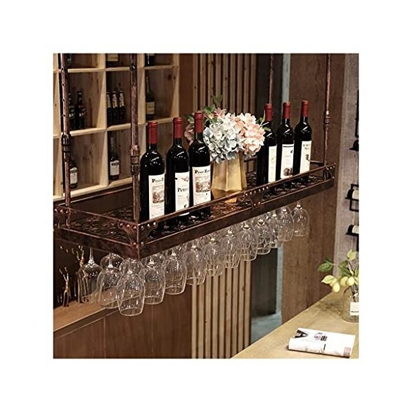 Casier à vin, casier à verres à vin suspendu simple, support de décoration de plafond, casier de rangement, casier à vin, ada