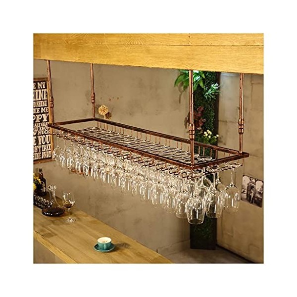 Casier à vin, casier à verres à vin suspendu simple, support de décoration de plafond, casier de rangement, casier à vin, ada