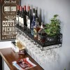 Casiers à vin Casier à Verres à vin Suspendu | Étagère à vin Murale | Étagère de décoration réglable en métal | Organisateur 
