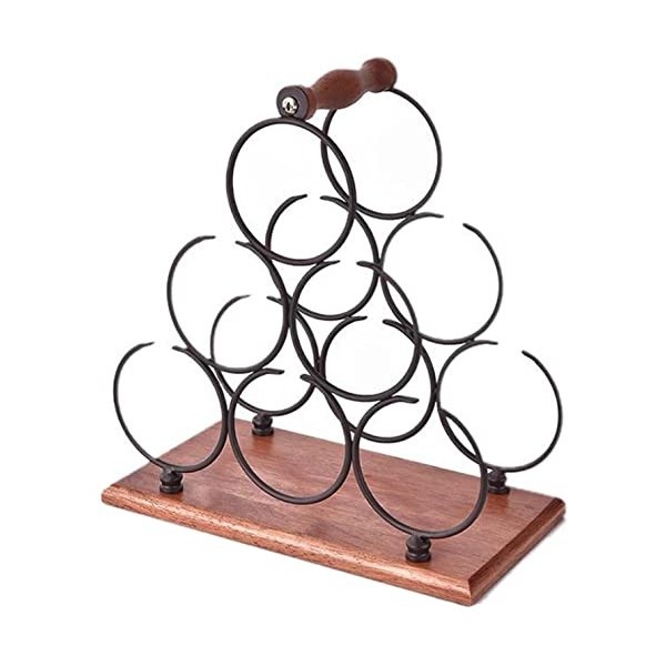 DEUYO Casier à vin de Style européen Salon Armoire à vin Présentoir Maison Casier à vin en Bois Massif À lenvers Support à V