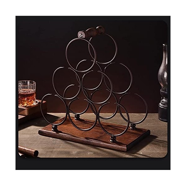 DEUYO Casier à vin de Style européen Salon Armoire à vin Présentoir Maison Casier à vin en Bois Massif À lenvers Support à V