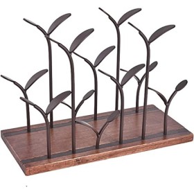 DEUYO Casier à vin de Style européen décoration Salon Armoire à vin présentoir Maison casier à vin en Bois Massif à lenvers 