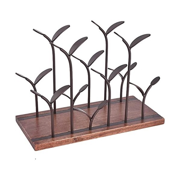 DEUYO Casier à vin de Style européen décoration Salon Armoire à vin présentoir Maison casier à vin en Bois Massif à lenvers 