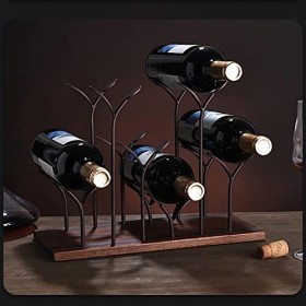 DEUYO Casier à vin de Style européen décoration Salon Armoire à vin présentoir Maison casier à vin en Bois Massif à lenvers 