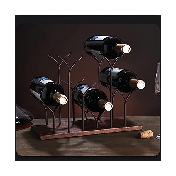 DEUYO Casier à vin de Style européen décoration Salon Armoire à vin présentoir Maison casier à vin en Bois Massif à lenvers 