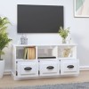 Générique Meuble TV Blanc Brillant 100x35x50 cm Bois dingénierie,25.58 KG,816290, Meubles, Meubles TV