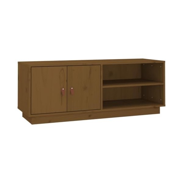 Générique Meuble TV Marron Miel 105x34x40 cm Bois de pin Massif,11.95 KG,818223, Meubles, Meubles TV