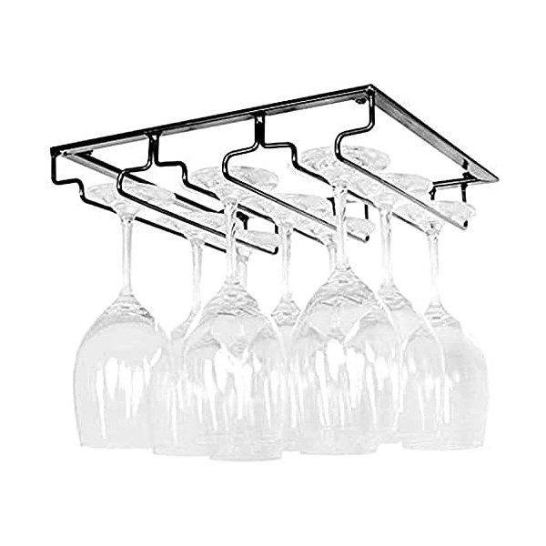 ELzEy Casier à vin de bar Casier à vin de plafond Casier à bouteilles de vin mural ， Support de suspension pour verres à vin 