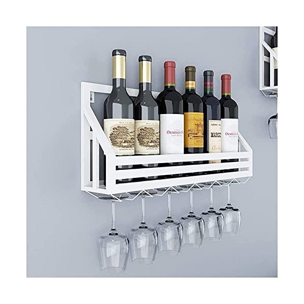 Casier à vin, Bar, Restaurant, casier à Verres à vin, Mural Suspendu à la Maison, Bouteille de vin en métal et amp.Support en