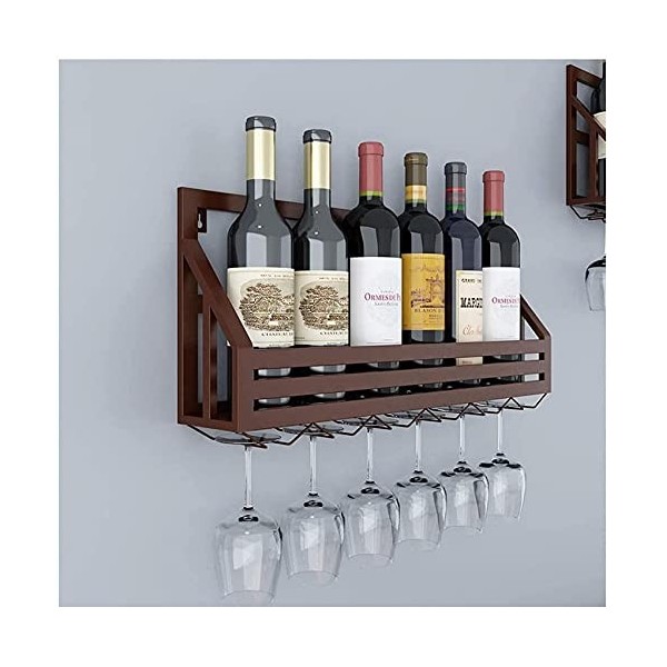 Casier à vin, Bar, Restaurant, casier à Verres à vin, Mural Suspendu à la Maison, Bouteille de vin en métal et amp.Support en