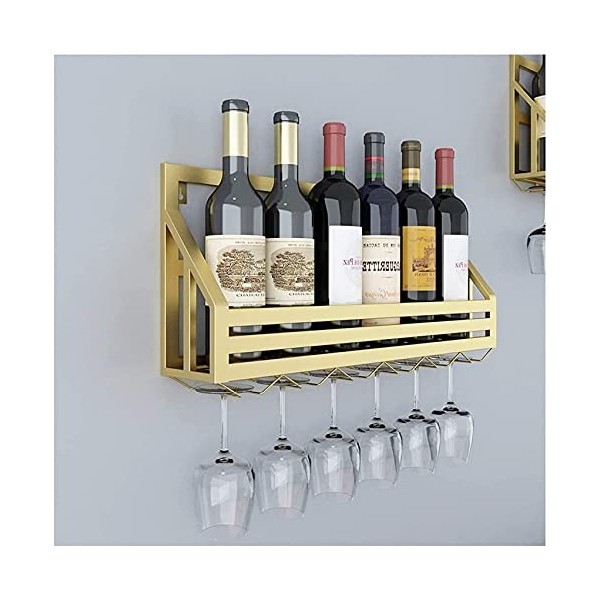 Casier à vin, Bar, Restaurant, casier à Verres à vin, Mural Suspendu à la Maison, Bouteille de vin en métal et amp.Support en