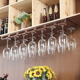 Casiers à vin Support de rangement Support à verres à vin Étagère à vin murale en fer Support suspendu pour verres à pied Cas