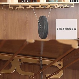 Casiers à vin Support de rangement Support à verres à vin Étagère à vin murale en fer Support suspendu pour verres à pied Cas