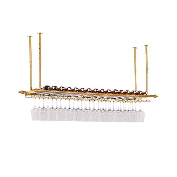 PJQUEKAIPJ Casier à vin, Bar, Restaurant, Suspendu, casier à Verres à vin, Support de Verre à vin à lenvers, gobelet en méta