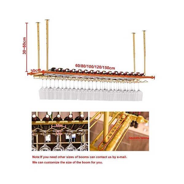 PJQUEKAIPJ Casier à vin, Bar, Restaurant, Suspendu, casier à Verres à vin, Support de Verre à vin à lenvers, gobelet en méta