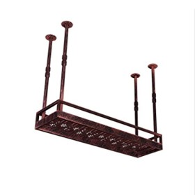 TZUFA Casier à vin avec Support en Verre pour Verres à Pied, Support Mural Industriel pour Bouteille de vin, étagère à vin Su