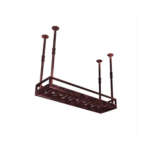 TZUFA Casier à vin avec Support en Verre pour Verres à Pied, Support Mural Industriel pour Bouteille de vin, étagère à vin Su