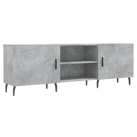 vidaXL Meuble TV Gris béton 150x30x50 cm Bois dingénierie