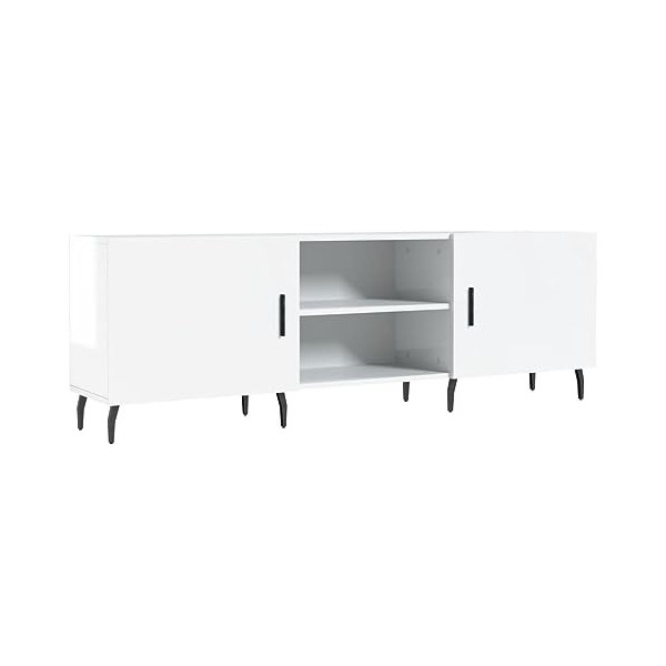 vidaXL Meuble TV Gris béton 150x30x50 cm Bois dingénierie