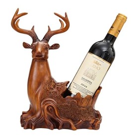 Casier à vin Creative Cerf Rouge Casier À Vin Étagère Chanceux Salon Maison Refroidisseur De Vin Décoration Sika Cerf Salon E