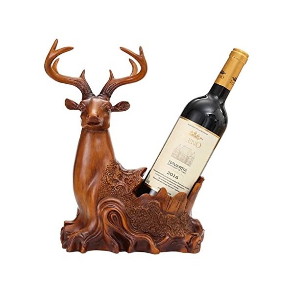 Casier à vin Creative Cerf Rouge Casier À Vin Étagère Chanceux Salon Maison Refroidisseur De Vin Décoration Sika Cerf Salon E