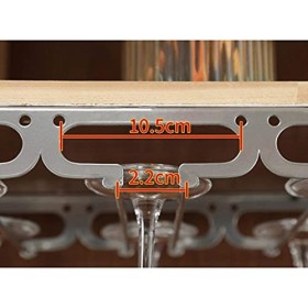 Casiers à vin Support de rangement Support à verres à vin Étagère à vin murale en fer Support suspendu pour verres à pied Cas