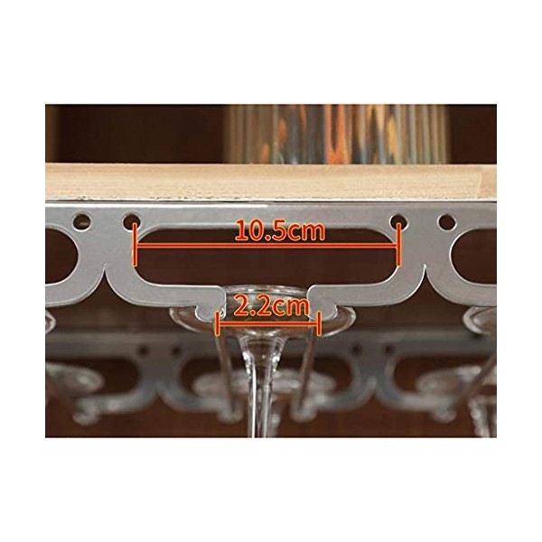 Casiers à vin Support de rangement Support à verres à vin Étagère à vin murale en fer Support suspendu pour verres à pied Cas