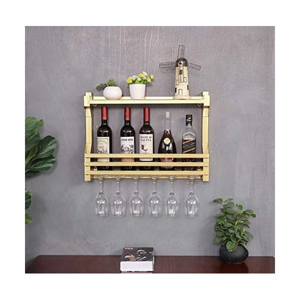 CEmeLi Présentoir à vin, Armoire à vin Murale, casier à vin en Fer créatif, casier à vin 3 Bouteilles détagère à vin, casier